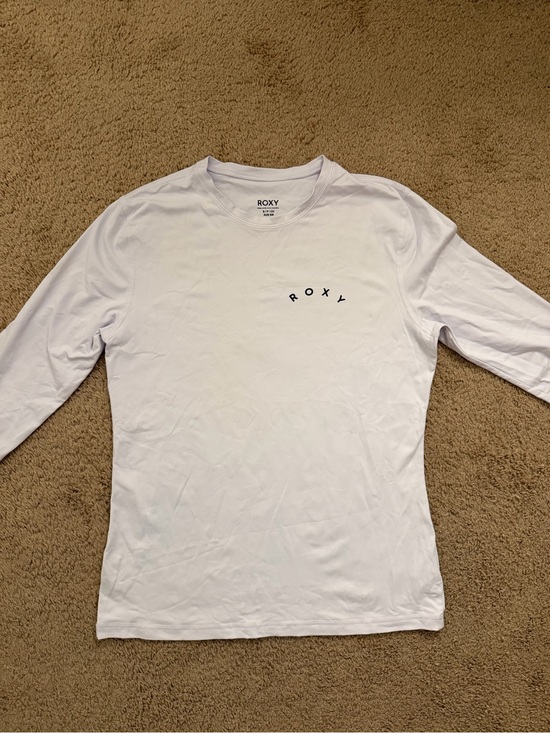 Roxy Tops - Roxy Men's Long Sleeve Crew Tee - White with Black Logo